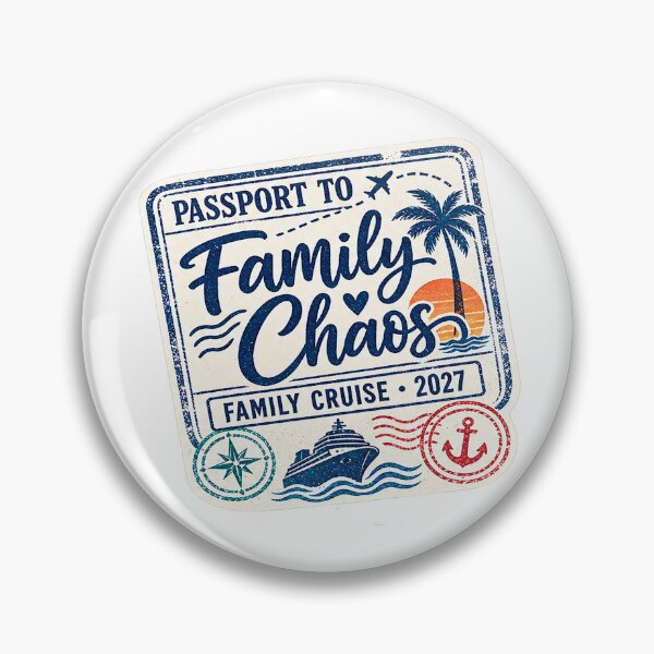 Item preview, TRAVEL COLLECTION - FAMILY CRUISE - PASSPORT - IMMIGRATION STAMP - HOTEL STICKER TAG • 2027 - FAMILY CHAOS CRUISE designed and sold by WheelieGdArt.