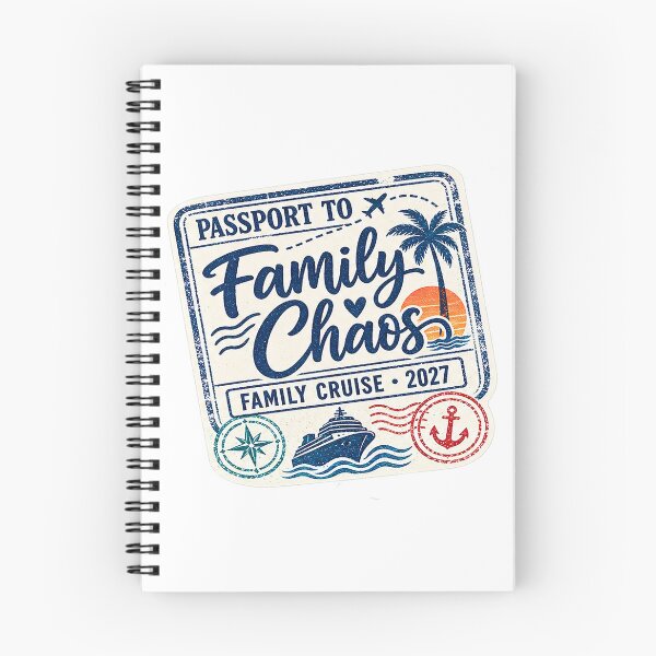 Item preview, TRAVEL COLLECTION - FAMILY CRUISE - PASSPORT - IMMIGRATION STAMP - HOTEL STICKER TAG • 2027 - FAMILY CHAOS CRUISE designed and sold by WheelieGdArt.