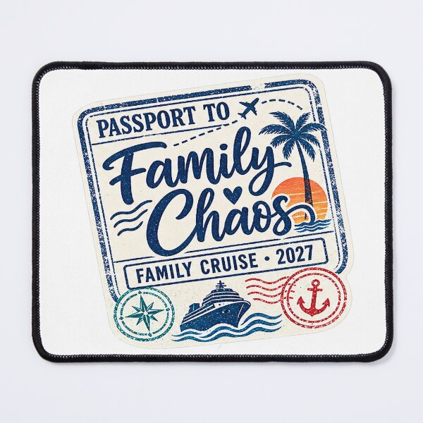 Item preview, TRAVEL COLLECTION - FAMILY CRUISE - PASSPORT - IMMIGRATION STAMP - HOTEL STICKER TAG • 2027 - FAMILY CHAOS CRUISE designed and sold by WheelieGdArt.
