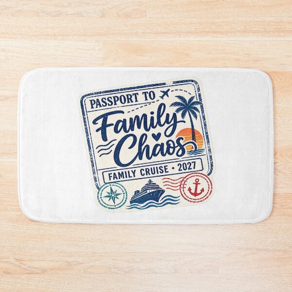 Item preview, TRAVEL COLLECTION - FAMILY CRUISE - PASSPORT - IMMIGRATION STAMP - HOTEL STICKER TAG • 2027 - FAMILY CHAOS CRUISE designed and sold by WheelieGdArt.