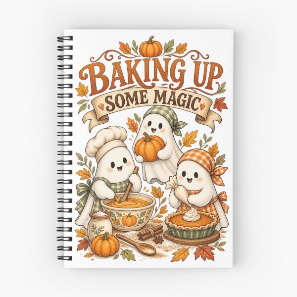 Item preview, Cute Ghosts Baking Pumpkin Pie designed and sold by cookingtherapy.