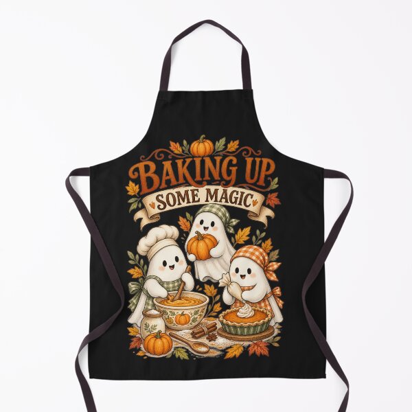 Item preview, Cute Ghosts Baking Pumpkin Pie designed and sold by cookingtherapy.
