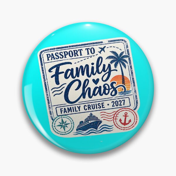 Item preview, TRAVEL COLLECTION - FAMILY CRUISE - PASSPORT - IMMIGRATION STAMP - HOTEL STICKER TAG • 2027 - FAMILY CHAOS CRUISE v2 designed and sold by WheelieGdArt.
