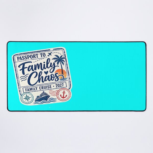 Item preview, TRAVEL COLLECTION - FAMILY CRUISE - PASSPORT - IMMIGRATION STAMP - HOTEL STICKER TAG • 2027 - FAMILY CHAOS CRUISE v2 designed and sold by WheelieGdArt.