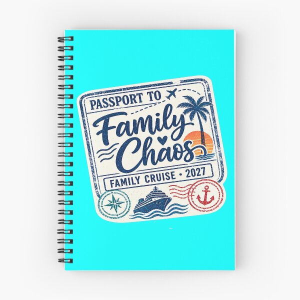 Item preview, TRAVEL COLLECTION - FAMILY CRUISE - PASSPORT - IMMIGRATION STAMP - HOTEL STICKER TAG • 2027 - FAMILY CHAOS CRUISE v2 designed and sold by WheelieGdArt.