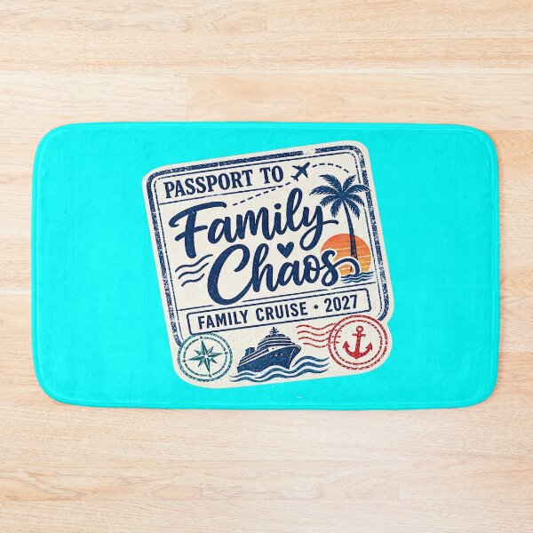 Item preview, TRAVEL COLLECTION - FAMILY CRUISE - PASSPORT - IMMIGRATION STAMP - HOTEL STICKER TAG • 2027 - FAMILY CHAOS CRUISE v2 designed and sold by WheelieGdArt.