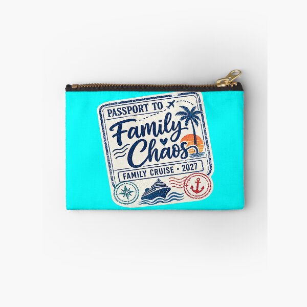 Item preview, TRAVEL COLLECTION - FAMILY CRUISE - PASSPORT - IMMIGRATION STAMP - HOTEL STICKER TAG • 2027 - FAMILY CHAOS CRUISE v2 designed and sold by WheelieGdArt.