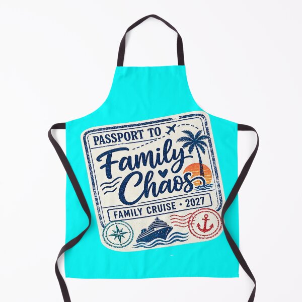 Item preview, TRAVEL COLLECTION - FAMILY CRUISE - PASSPORT - IMMIGRATION STAMP - HOTEL STICKER TAG • 2027 - FAMILY CHAOS CRUISE v2 designed and sold by WheelieGdArt.