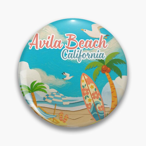 Item preview, Avila Beach California Retro Coastal Travel Souvenir Art designed and sold by DonnaRaine.