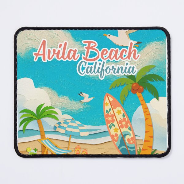 Item preview, Avila Beach California Retro Coastal Travel Souvenir Art designed and sold by DonnaRaine.