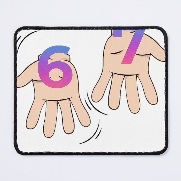 Item preview, Six Seven 67 Meme Streetwear Hand Sign - Light Edition designed and sold by JulSaMar03.