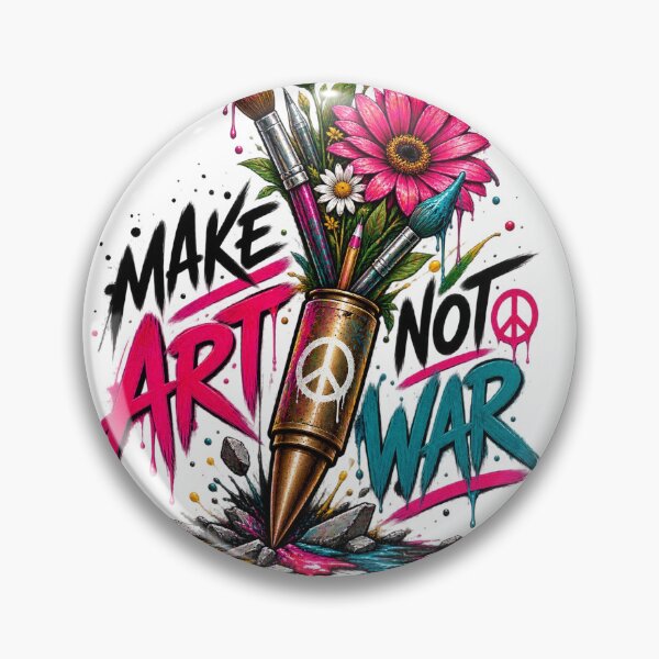 Item preview, Make Art Not War – Colorful Peace & Creativity Graffiti Art designed and sold by Puraenergia Stickers.