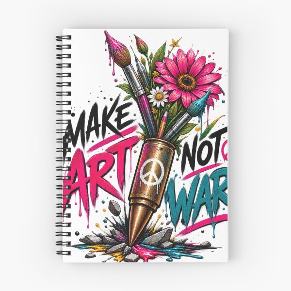 Item preview, Make Art Not War – Colorful Peace & Creativity Graffiti Art designed and sold by Puraenergia Stickers.