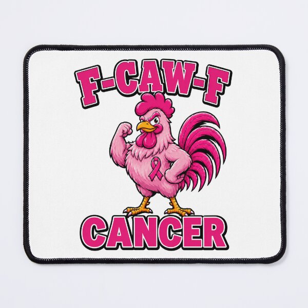 Item preview, Pink Rooster F-Caw-F Funny Breast Cancer Awareness designed and sold by WeirdlyMild.