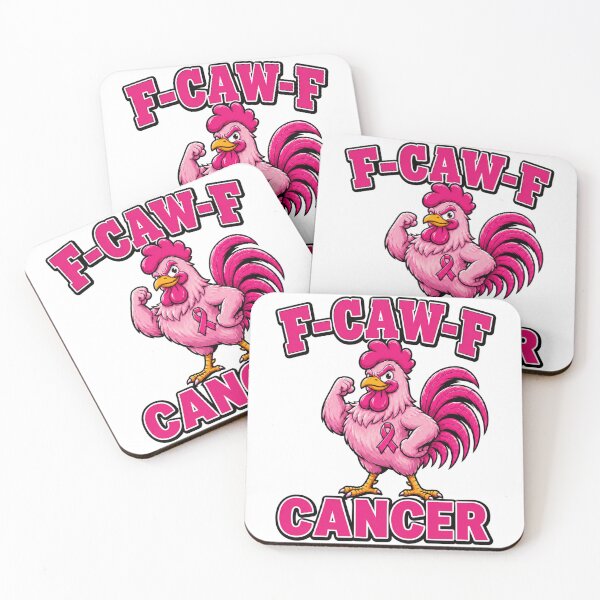 Item preview, Pink Rooster F-Caw-F Funny Breast Cancer Awareness designed and sold by WeirdlyMild.