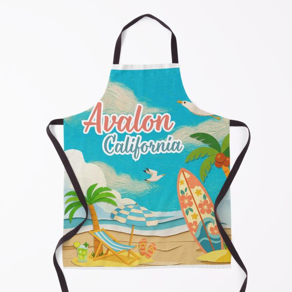Item preview, Avalon California Beach Retro Travel Poster Souvenir designed and sold by DonnaRaine.