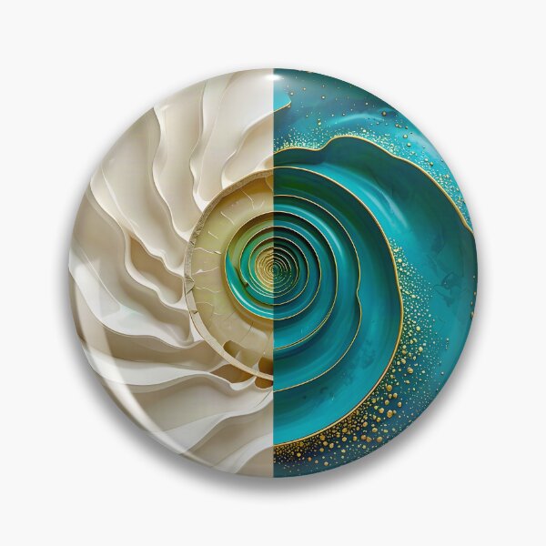 Item preview, Ocean Turquoise and Alabaster Ribbon Vortex designed and sold by Vicky Brago-Mitchell®.