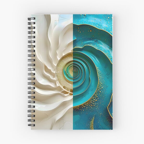 Item preview, Ocean Turquoise and Alabaster Ribbon Vortex designed and sold by Vicky Brago-Mitchell®.