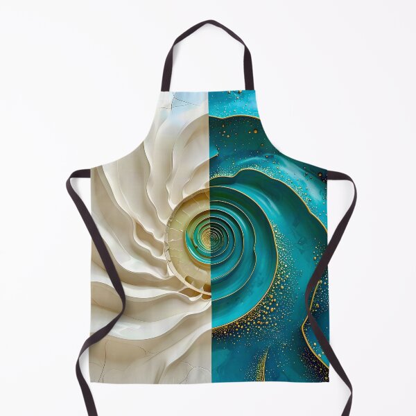 Item preview, Ocean Turquoise and Alabaster Ribbon Vortex designed and sold by Vicky Brago-Mitchell®.