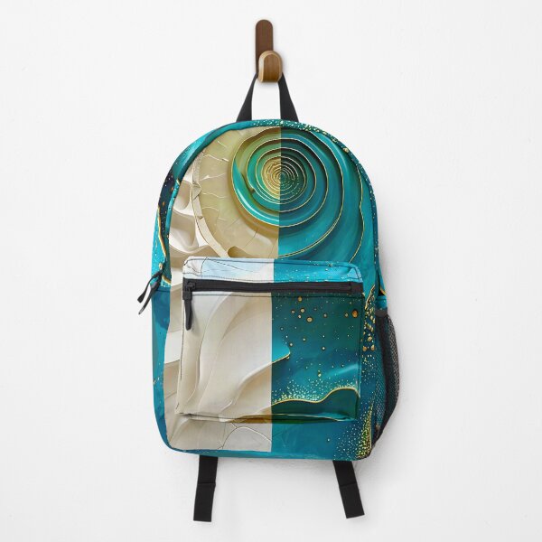 Item preview, Ocean Turquoise and Alabaster Ribbon Vortex designed and sold by Vicky Brago-Mitchell®.