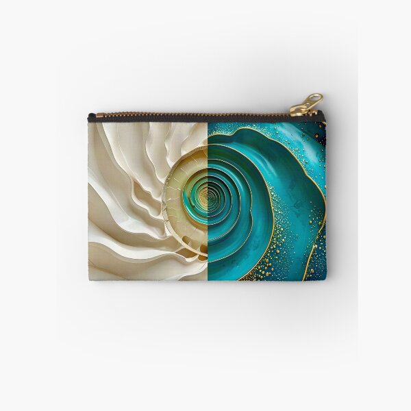 Item preview, Ocean Turquoise and Alabaster Ribbon Vortex designed and sold by Vicky Brago-Mitchell®.