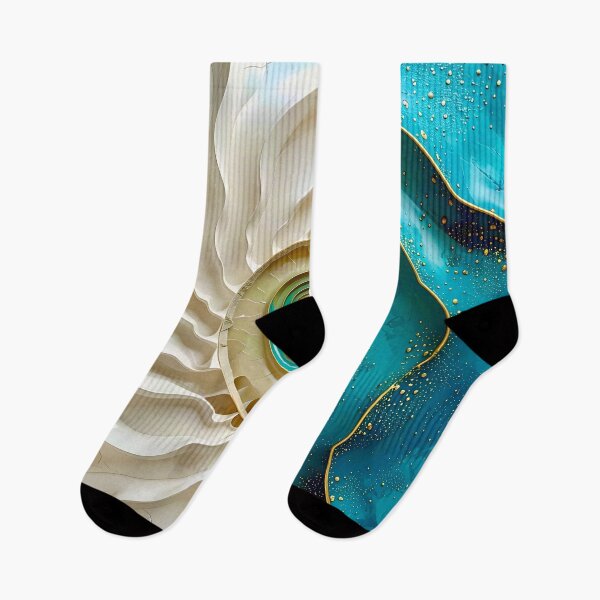 Item preview, Ocean Turquoise and Alabaster Ribbon Vortex designed and sold by Vicky Brago-Mitchell®.