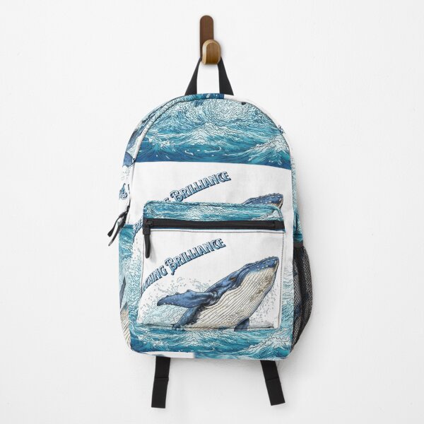 Item preview, Breaching Brilliance - Majestic Humpback Whale Ocean Art designed and sold by ScenicRoute66.