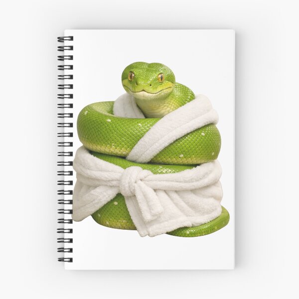 Item preview, Cozy Green Tree Python in a Bathrobe designed and sold by Sillytoe.