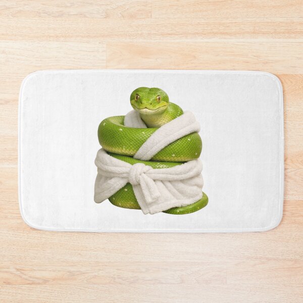 Item preview, Cozy Green Tree Python in a Bathrobe designed and sold by Sillytoe.