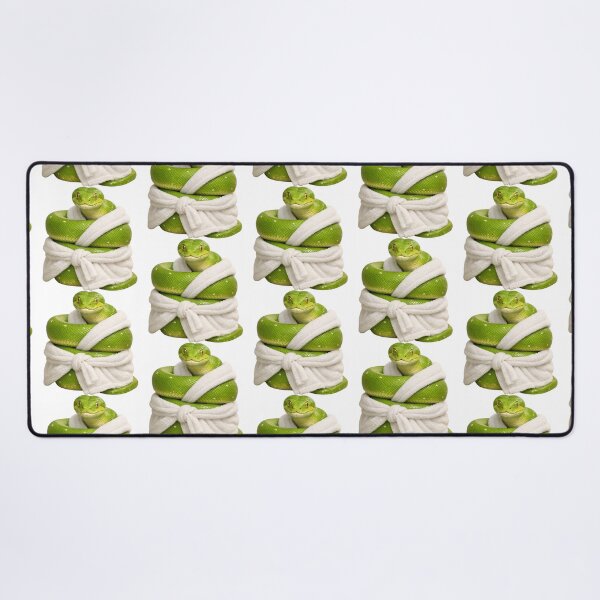 Item preview, Cozy Green Tree Python in a Bathrobe designed and sold by Sillytoe.