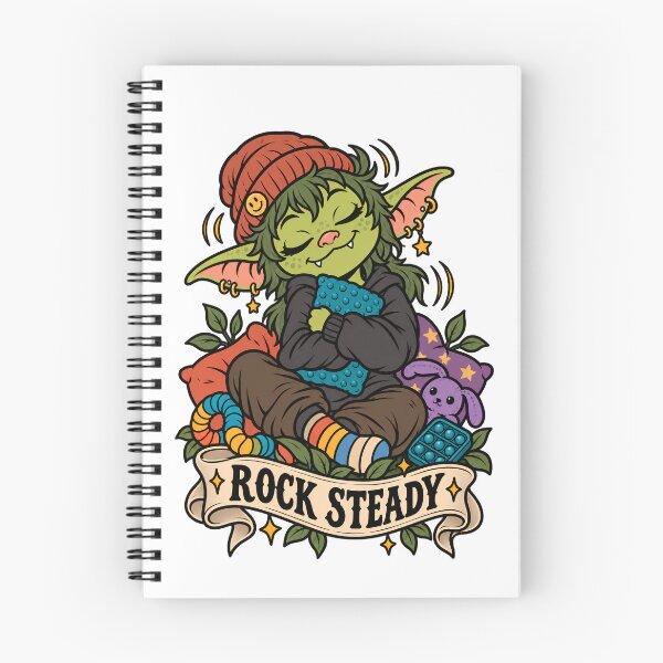 Item preview, Rock Steady - Cute Goblin Rocking Autism Stimming designed and sold by Neurospicy Trolls.