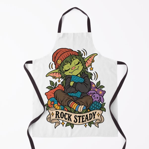 Item preview, Rock Steady - Cute Goblin Rocking Autism Stimming designed and sold by Neurospicy Trolls.