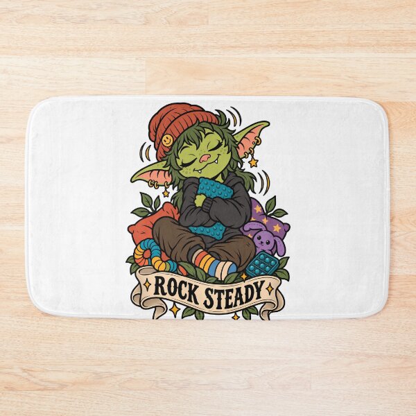 Item preview, Rock Steady - Cute Goblin Rocking Autism Stimming designed and sold by Neurospicy Trolls.