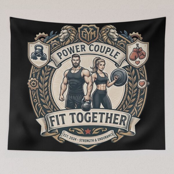 Aperçu de l'œuvre Design pour couples sportifs | Amoureux | Accro à la salle de sport | Vêtements de sport | Motivation | Fitness | Entraînement | T-shirt de sport | Sac | Citation sportive | Tenue de sport | Idée cadeau sport pour elle/lui créée et vendue par TeenLake.