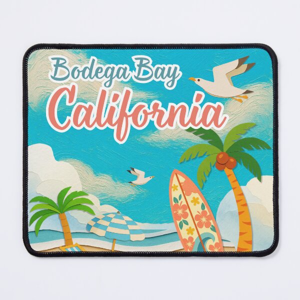 Item preview, Bodega Bay California Vintage Beach Travel Poster Souvenir designed and sold by DonnaRaine.