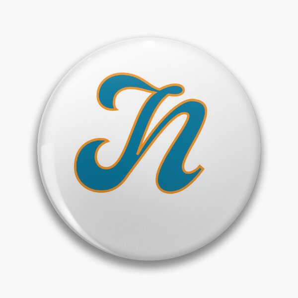 Item preview, Letter N Blue and Orange Cursive designed and sold by aligchi.