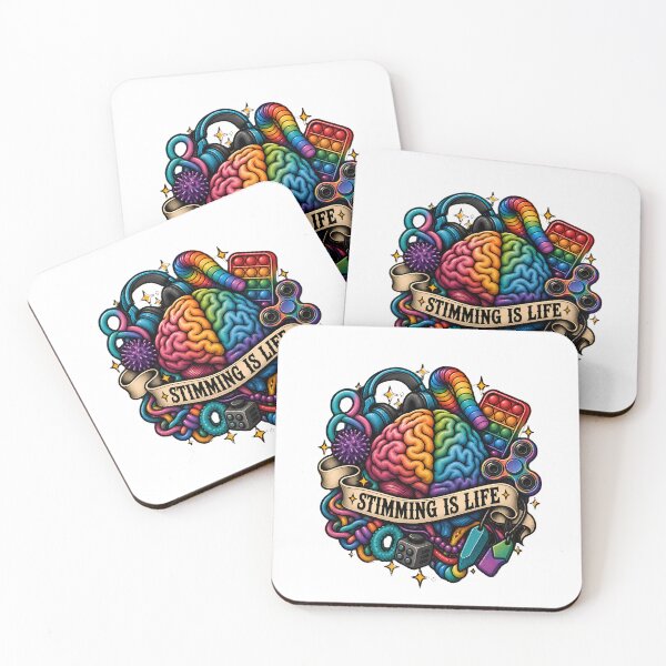Item preview, Stimming Is Life - Rainbow Brain Autism Stimming Fidget designed and sold by Neurospicy Trolls.