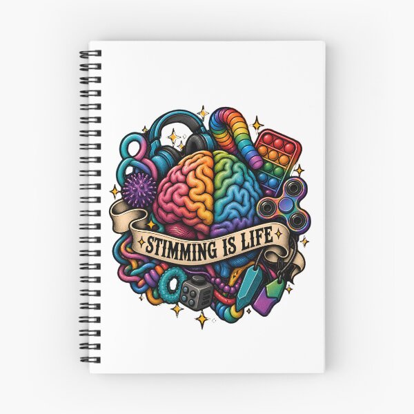 Item preview, Stimming Is Life - Rainbow Brain Autism Stimming Fidget designed and sold by Neurospicy Trolls.