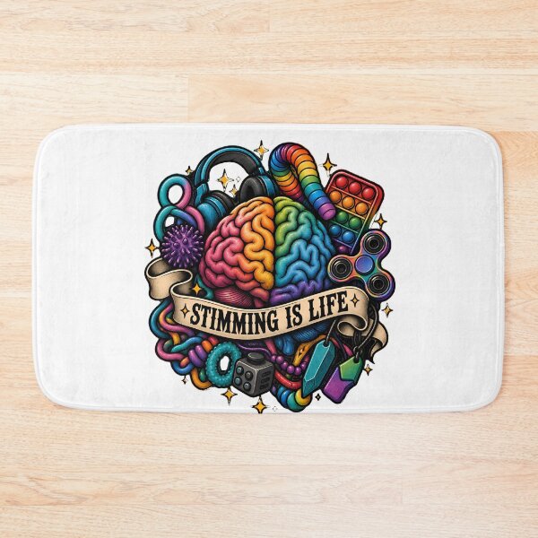 Item preview, Stimming Is Life - Rainbow Brain Autism Stimming Fidget designed and sold by Neurospicy Trolls.