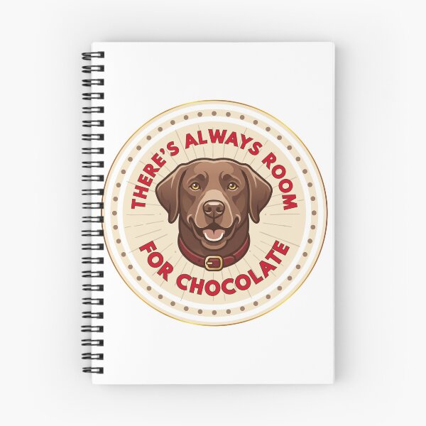 Item preview, There's Always Room for Chocolate Lab - Funny Dog Lover Badge designed and sold by PumagirlDigital.