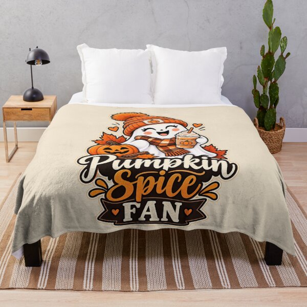 Item preview, Pumpkin Spice Fan Halloween Ghost Gift Fall Coffee Style designed and sold by Corvoria.