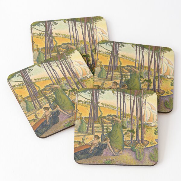 Artikelvorschau, Vintage-Wandkunst mit Meeresmotiven, Druck „Die Abendluft“, pointillistische Kunst von Henri-Edmond Cross entworfen und verkauft von RickE.