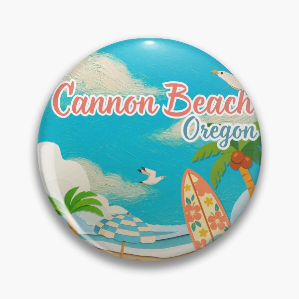 Item preview, Cannon Beach Oregon Retro Travel Poster | Papercut Style Pacific Northwest Coastal Souvenir Design designed and sold by DonnaRaine.
