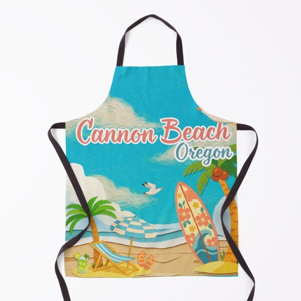 Item preview, Cannon Beach Oregon Retro Travel Poster | Papercut Style Pacific Northwest Coastal Souvenir Design designed and sold by DonnaRaine.