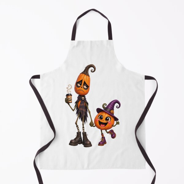 Item preview, Mismatched Best Friends – Cute Gothic Pumpkin Duo designed and sold by The Cutting Room.