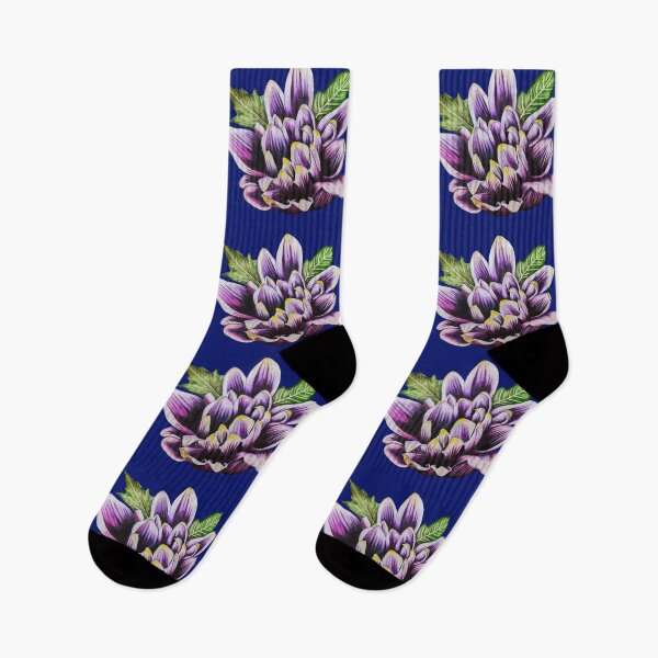 Item preview, Purple Chrysanthemum with Leaf Pattern 1 C5 designed and sold by nastiaart.