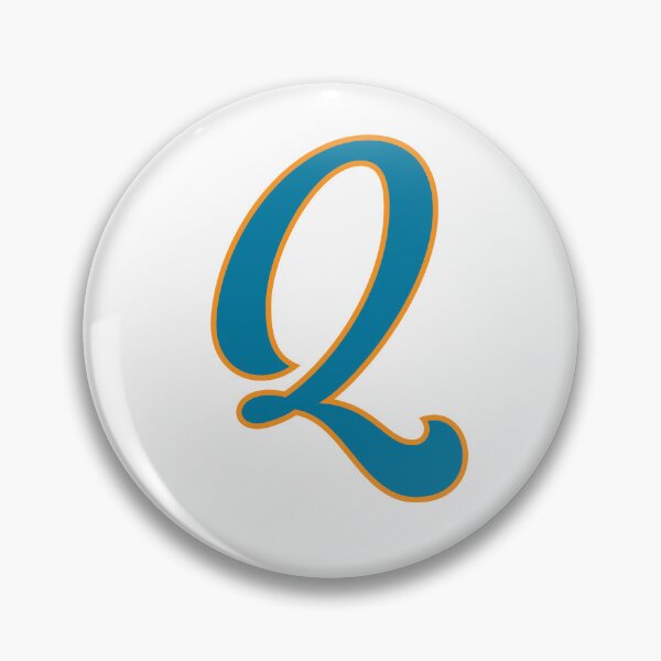 Item preview, Letter Q Blue and Orange Cursive designed and sold by aligchi.