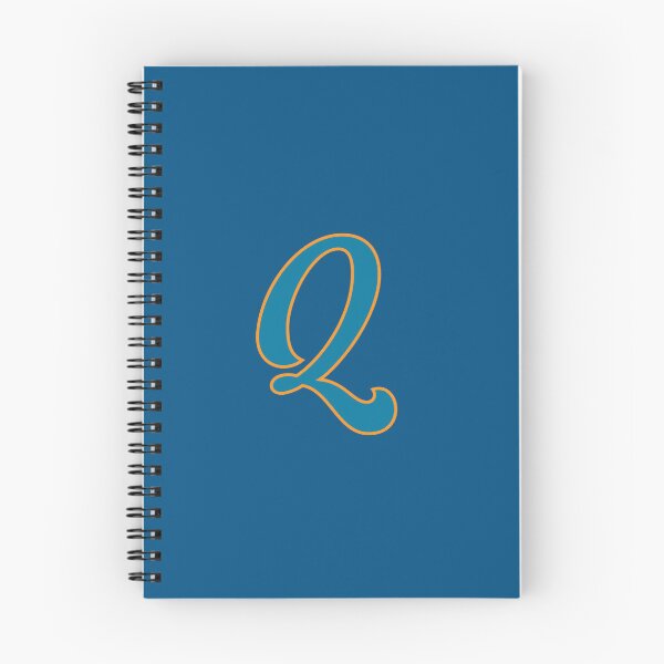 Item preview, Letter Q Blue and Orange Cursive designed and sold by aligchi.