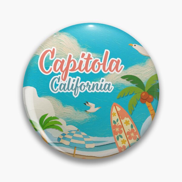 Item preview, Capitola California Beach Scene - Papercraft Surf Art Souvenir designed and sold by DonnaRaine.