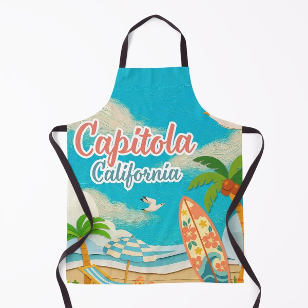 Item preview, Capitola California Beach Scene - Papercraft Surf Art Souvenir designed and sold by DonnaRaine.